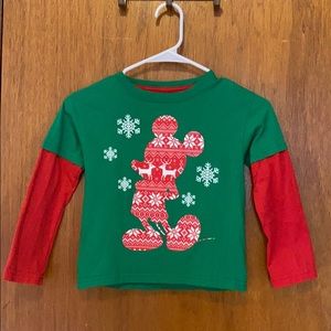 Disney Holiday Mickey Mouse Long Sleeve Tee - 4T